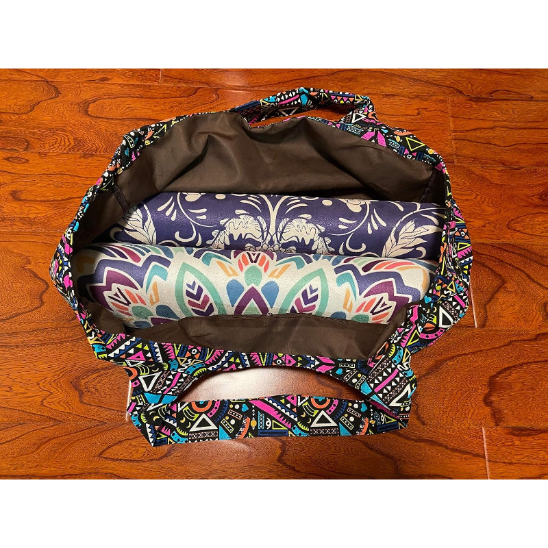 Multi‑Pocket Yoga Mat Sling Tote