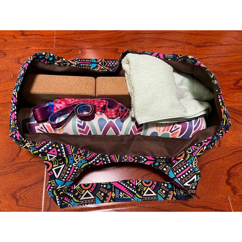 Multi‑Pocket Yoga Mat Sling Tote