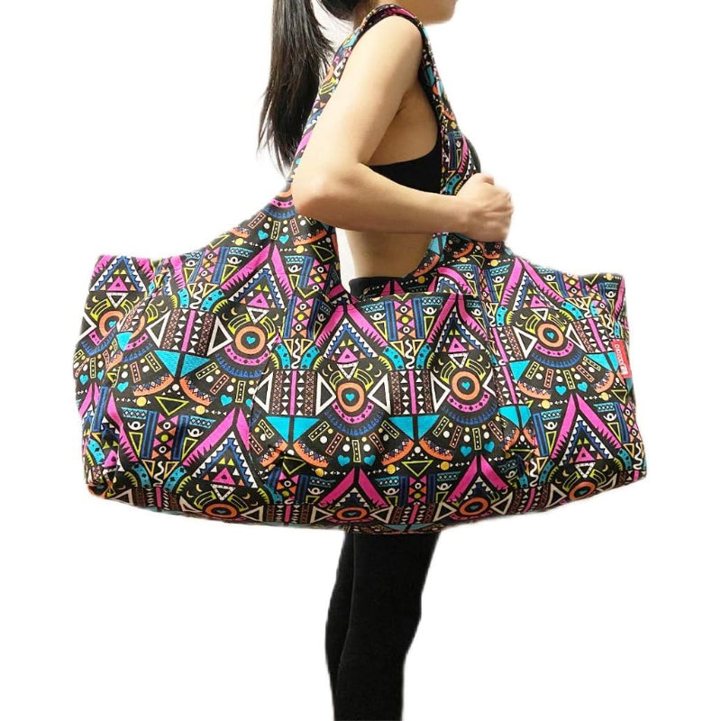 Multi‑Pocket Yoga Mat Sling Tote