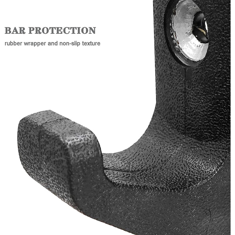 Horizontal Wall‑Mount Barbell Storage Rack