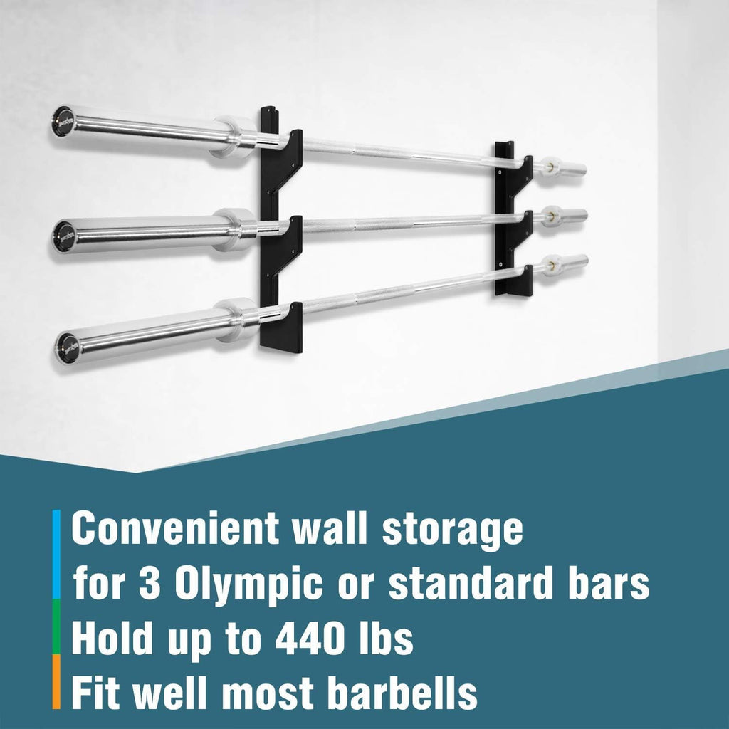 Vertical Wall‑Mount Olympic Barbell Holder