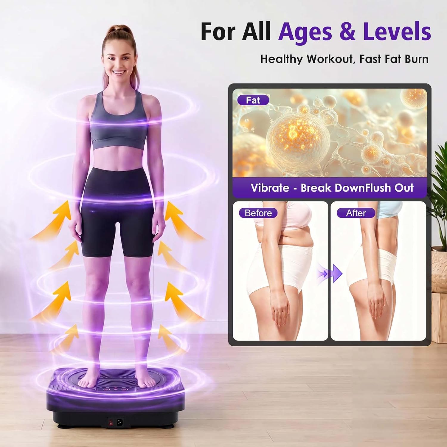 Remote‑Control Vibration Plate Exercise Machine