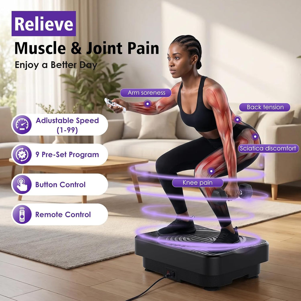 Remote‑Control Vibration Plate Exercise Machine