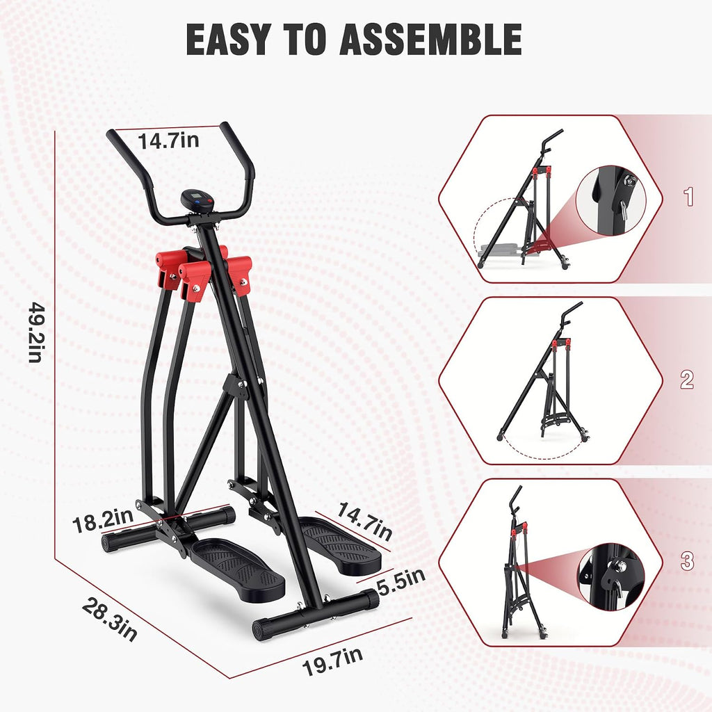 Foldable Air Walker Elliptical Machine
