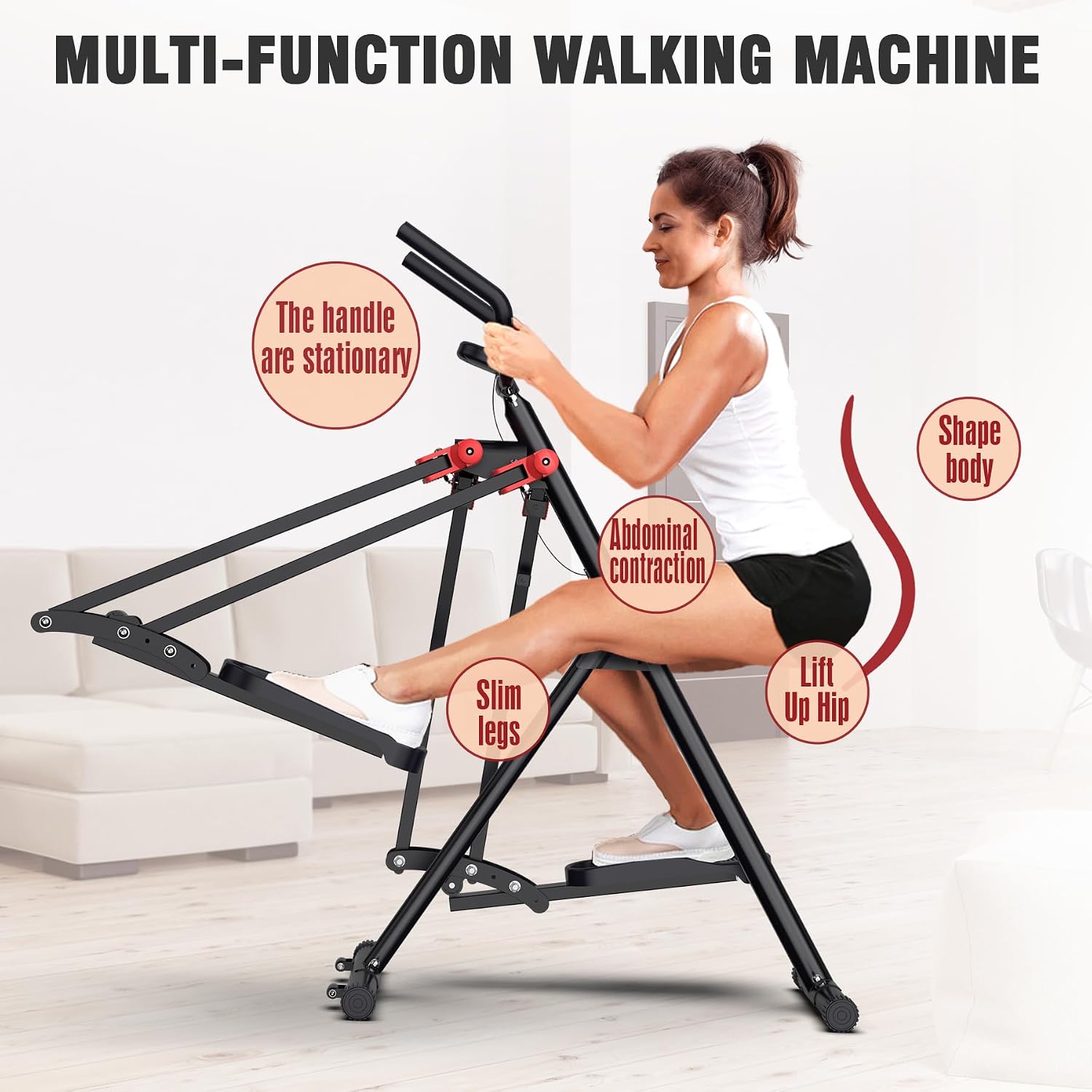 Foldable Air Walker Elliptical Machine