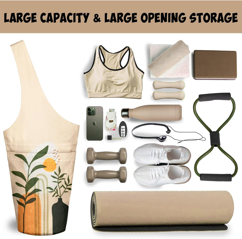 Linen Yoga Mat Bag Carrier