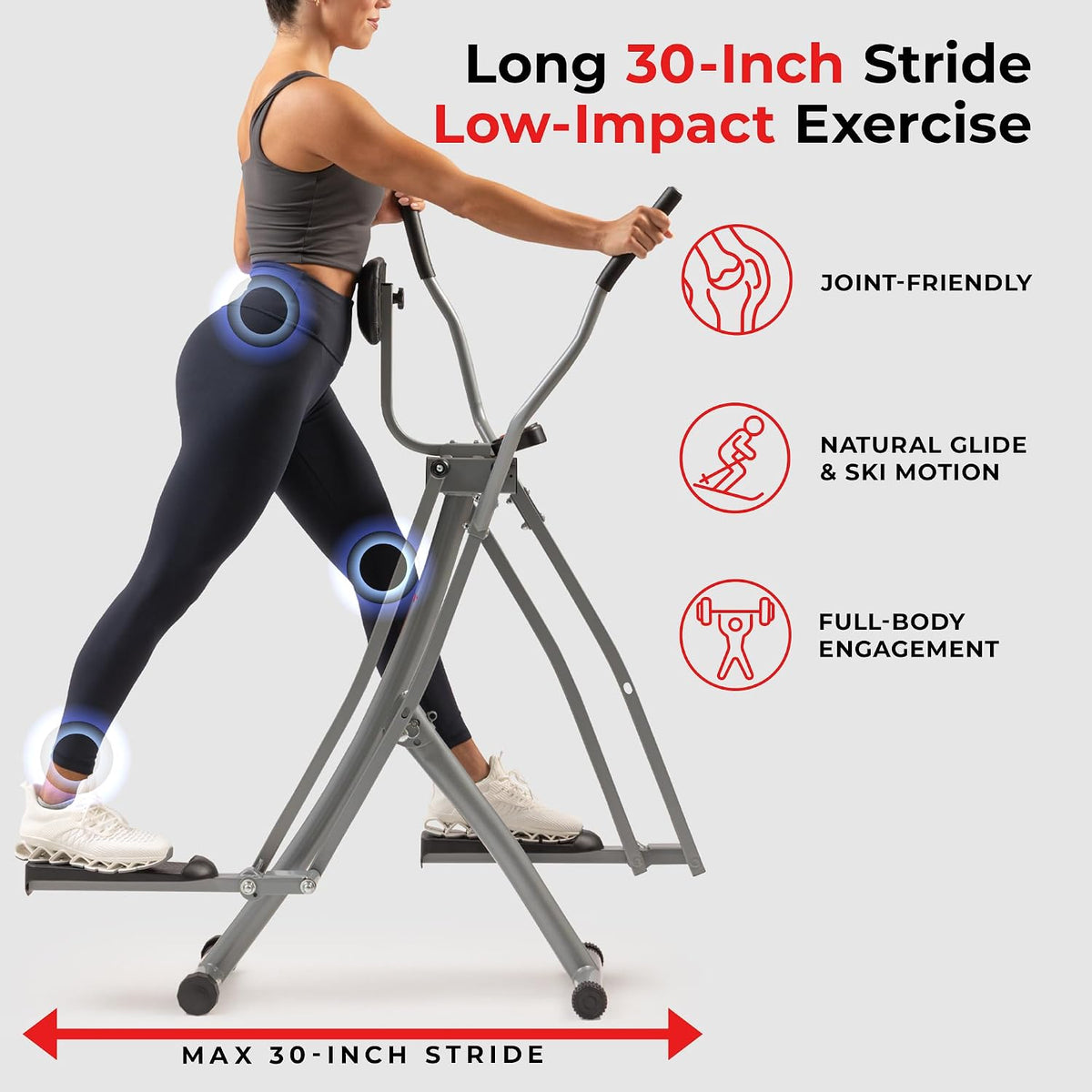 Smart Foldable Air Walker Elliptical Glider