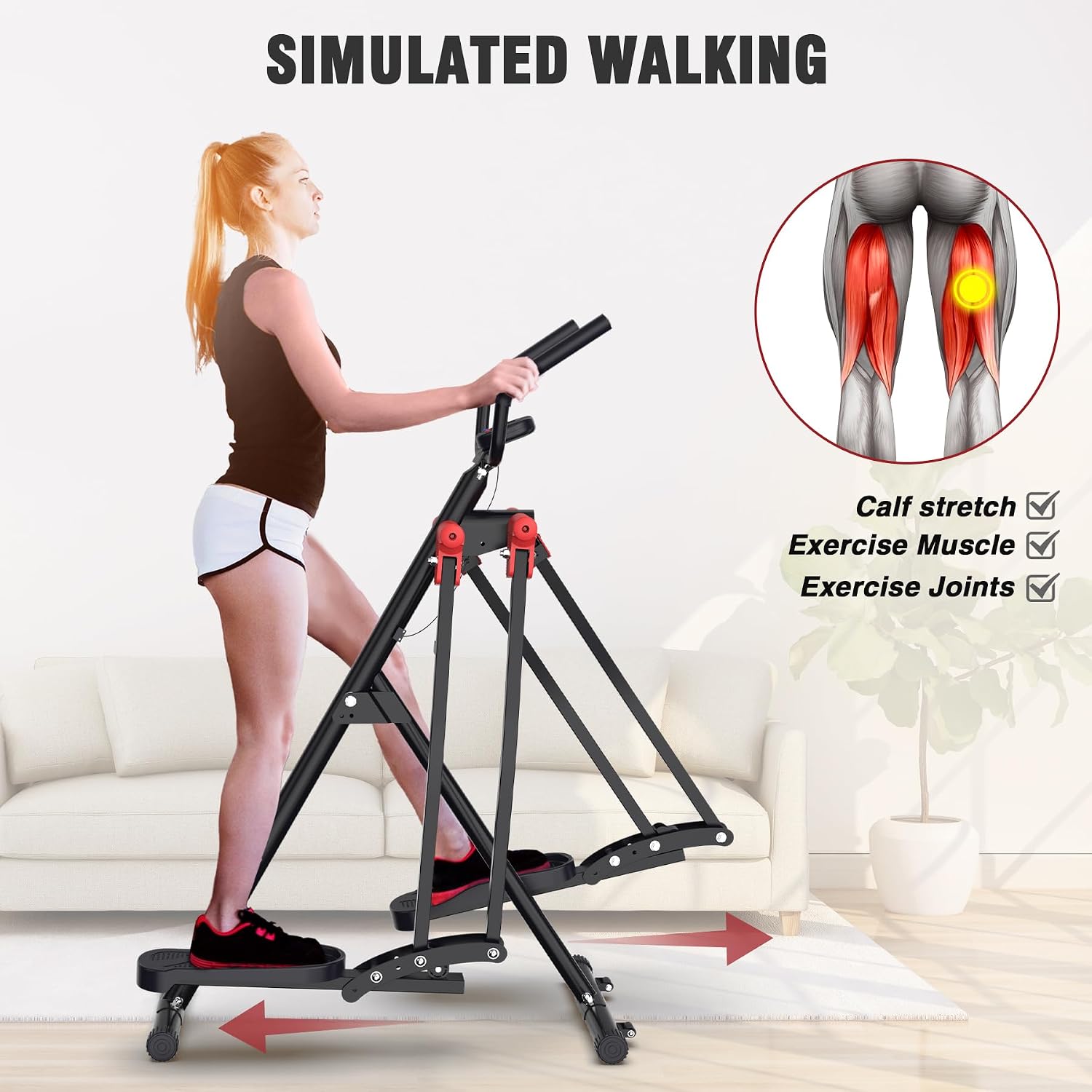 Foldable Air Walker Elliptical Machine