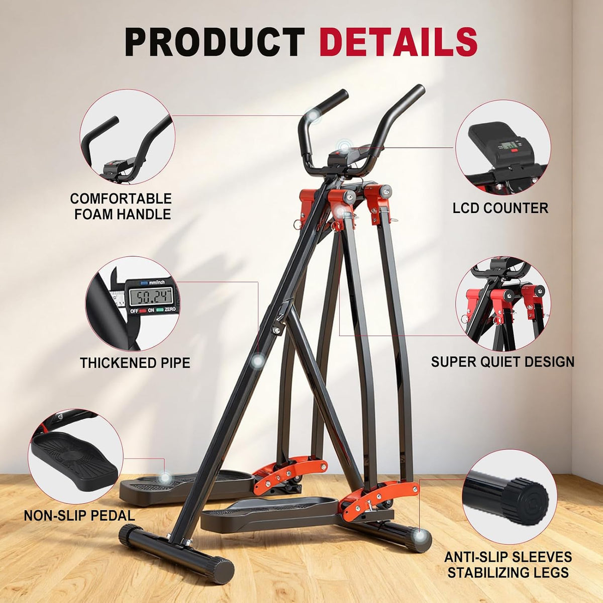 Foldable Space‑Saving Air Walker Cross Trainer