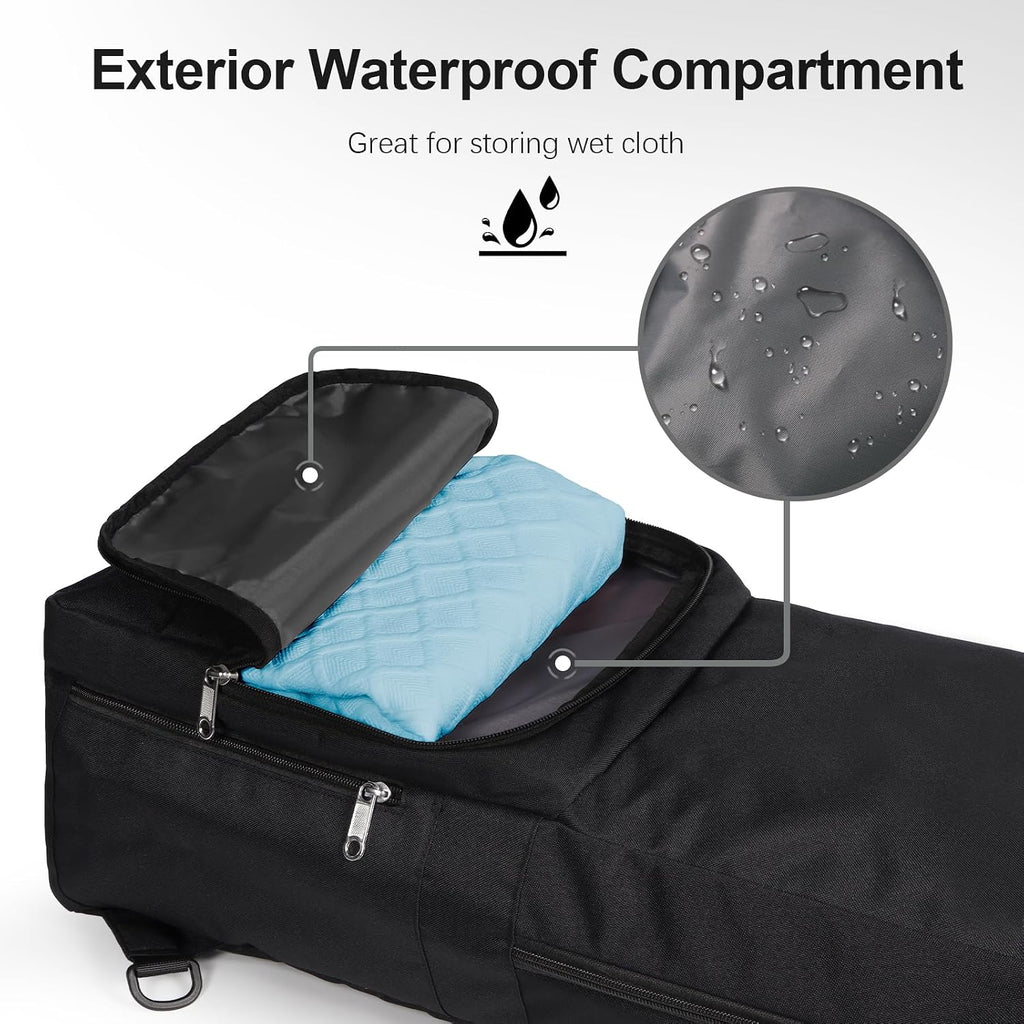 Waterproof Mesh‑Pocket Yoga Mat Backpack