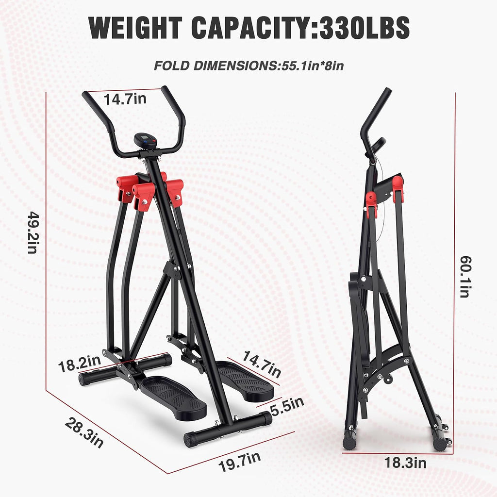 Foldable Air Walker Elliptical Machine