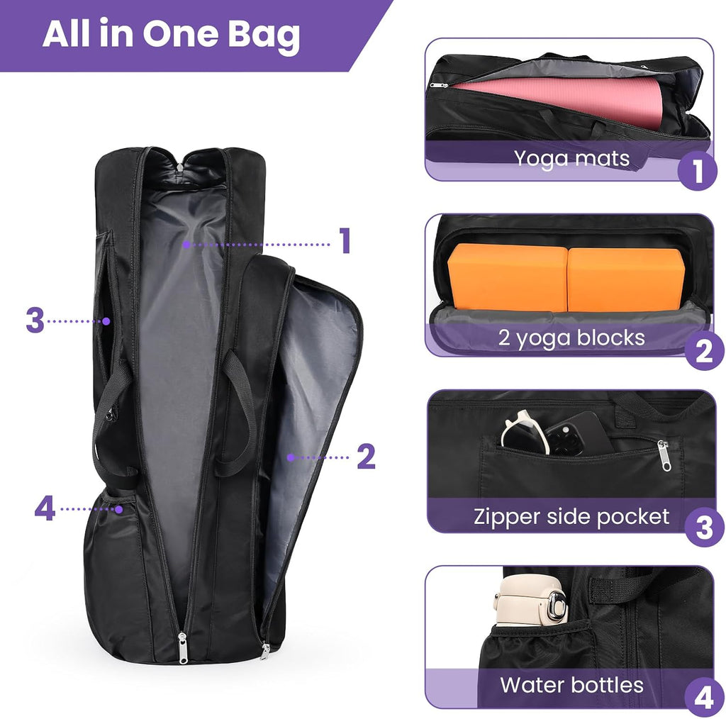 Waterproof Multi‑Pocket Yoga Mat Backpack