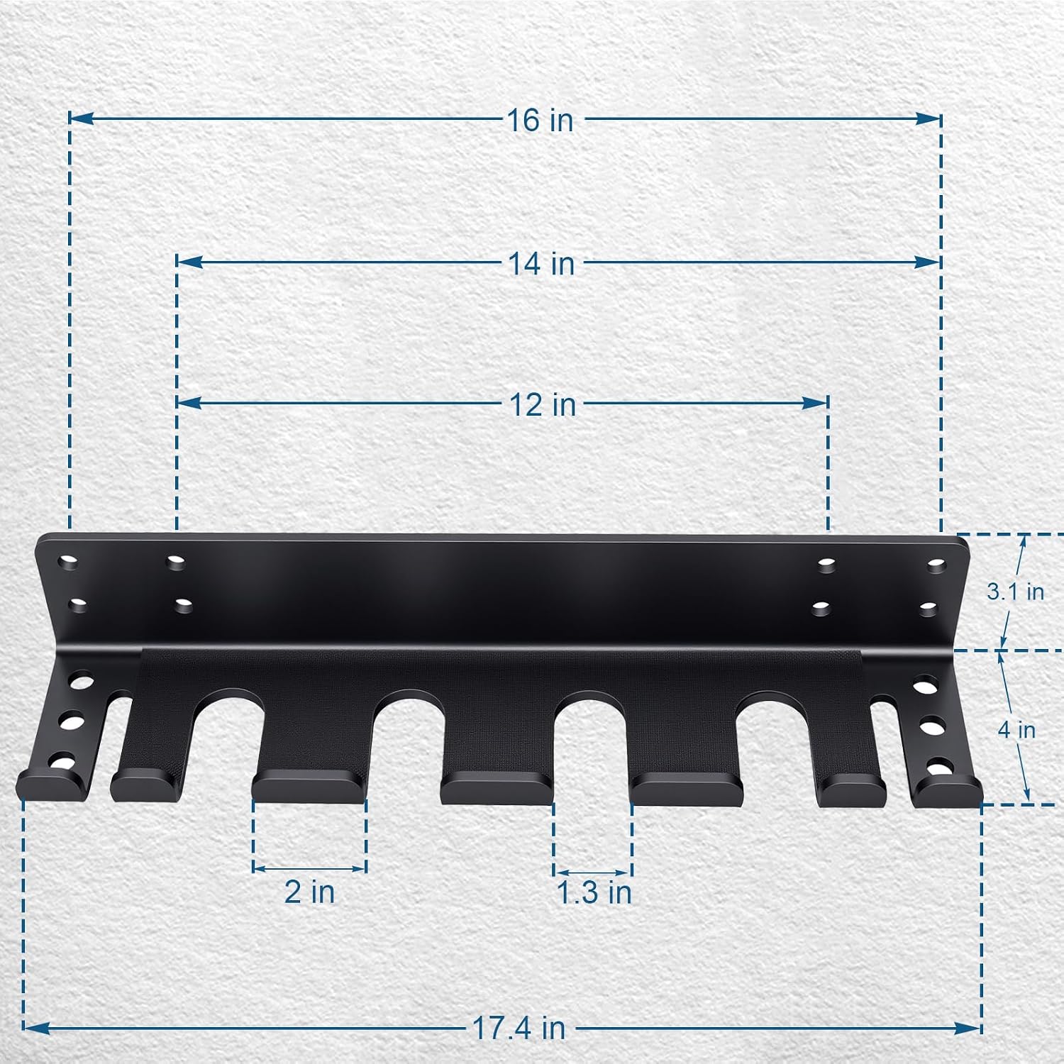 Heavy‑Duty Wall‑Mount Barbell Holder
