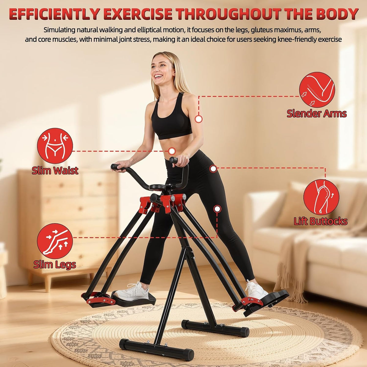Foldable Full‑Body Air Walker Elliptical