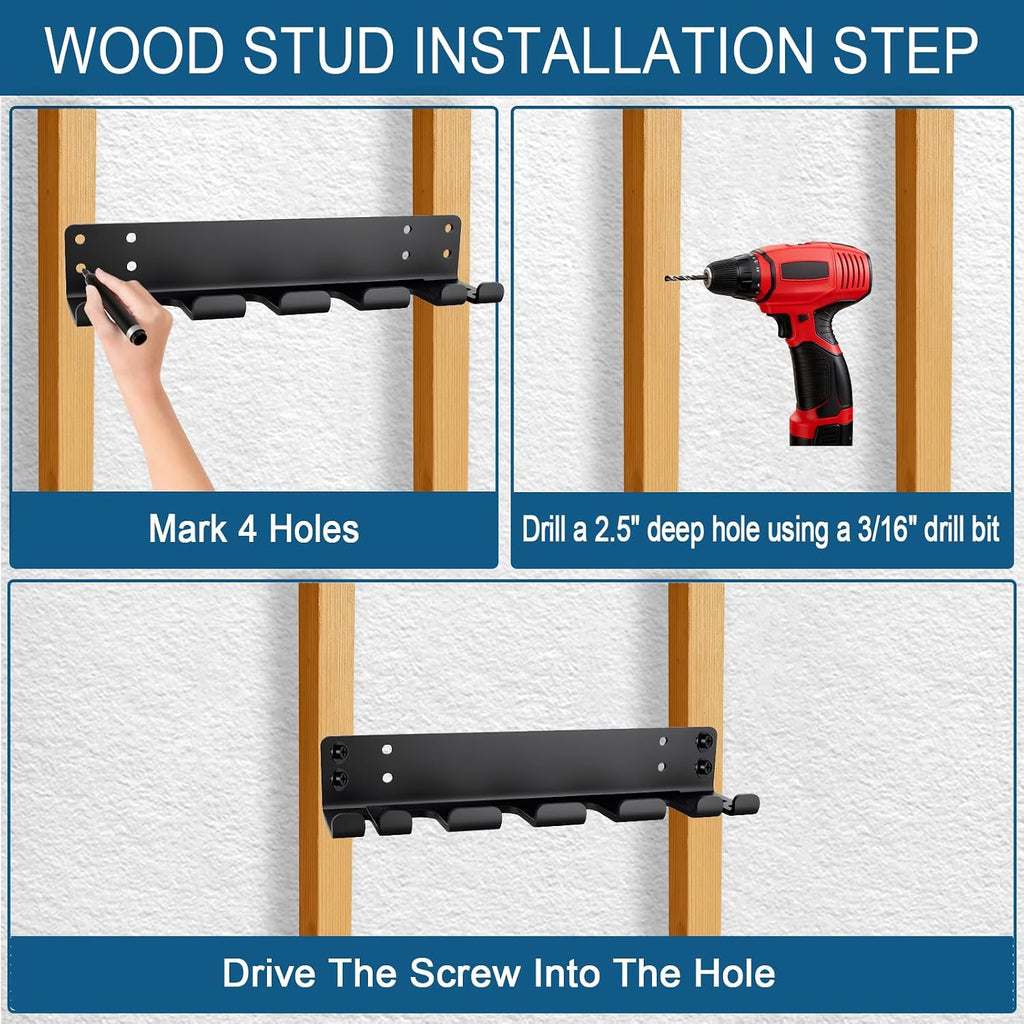 Heavy‑Duty Wall‑Mount Barbell Holder