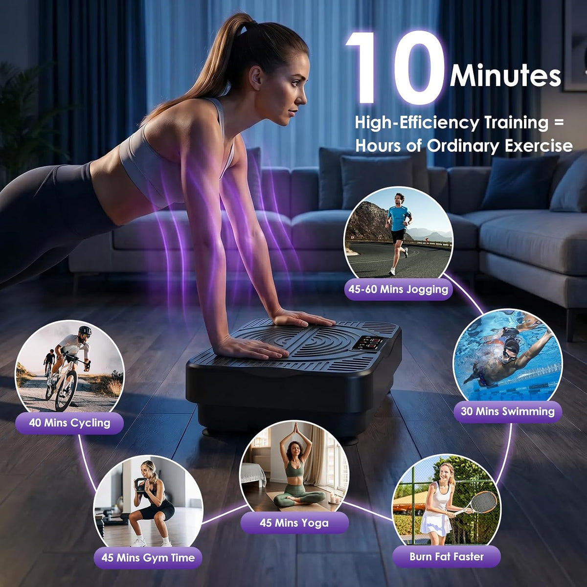 Remote‑Control Vibration Plate Exercise Machine