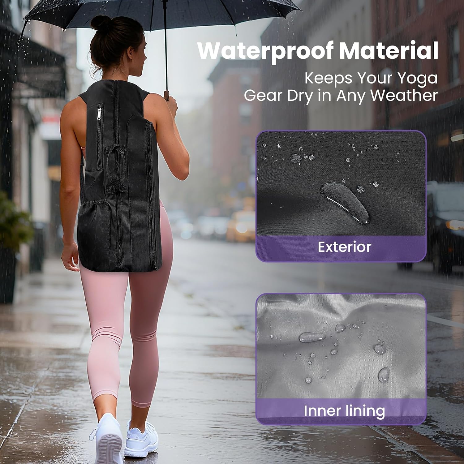 Waterproof Multi‑Pocket Yoga Mat Backpack