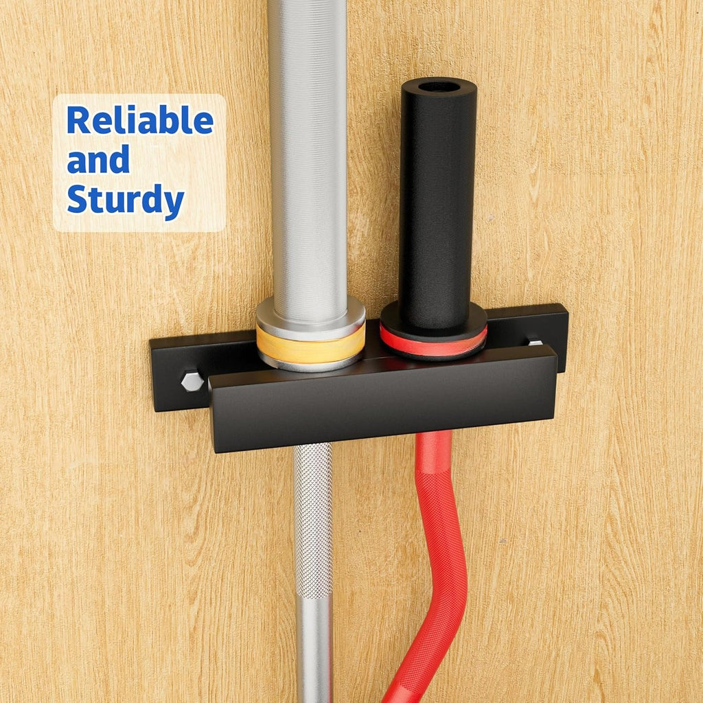 Wall‑Mount Olympic Barbell Storage Hanger