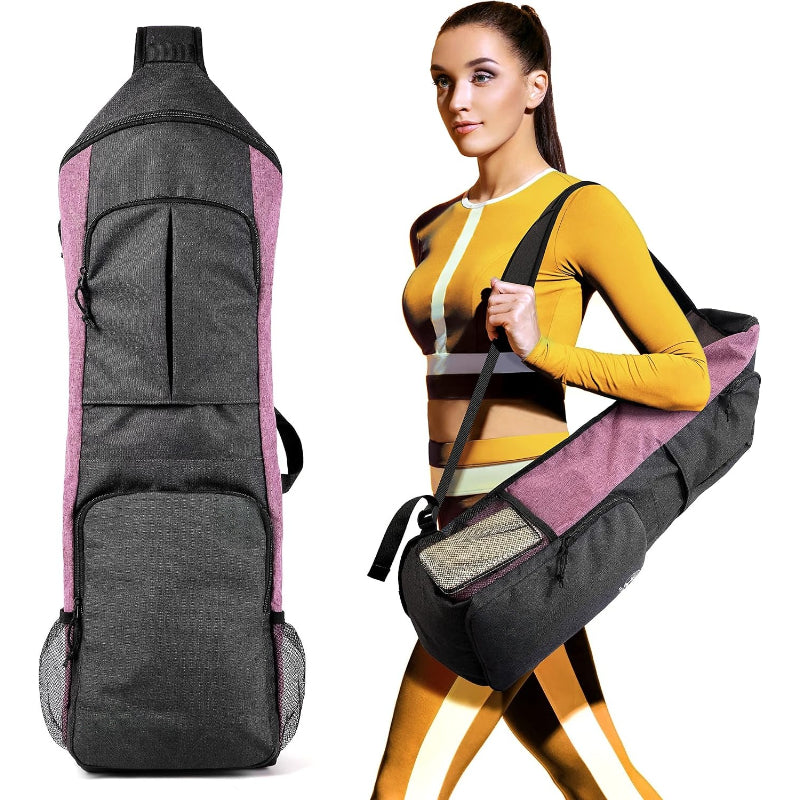 Multi‑Pocket Yoga Mat Backpack