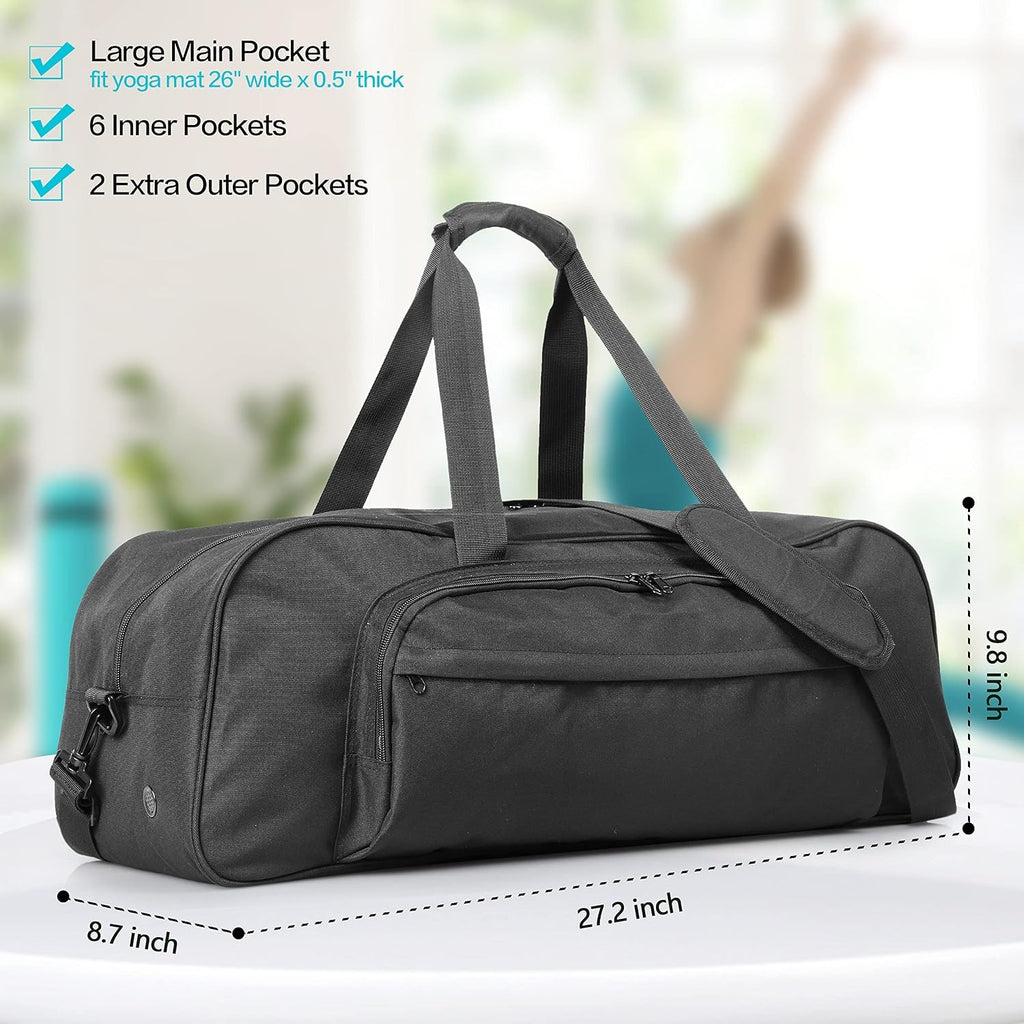 Multi‑Pocket Ventilated Yoga Mat Carrier Bag