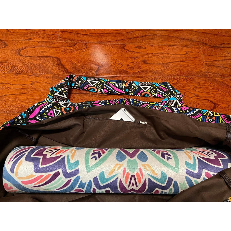 Multi‑Pocket Yoga Mat Sling Tote